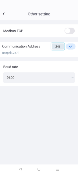Other setting menu